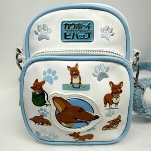 Cowboy Bebop Ein Crossbody Bag BioWorld Exclusive Anime Corgi Adjustable Strap